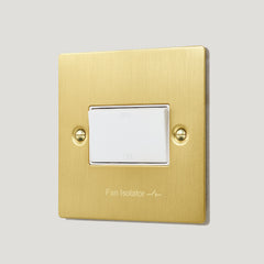 Plank Hardware Electric SYLVIE 10A 3-Pole Fan Isolator Switch - Brass