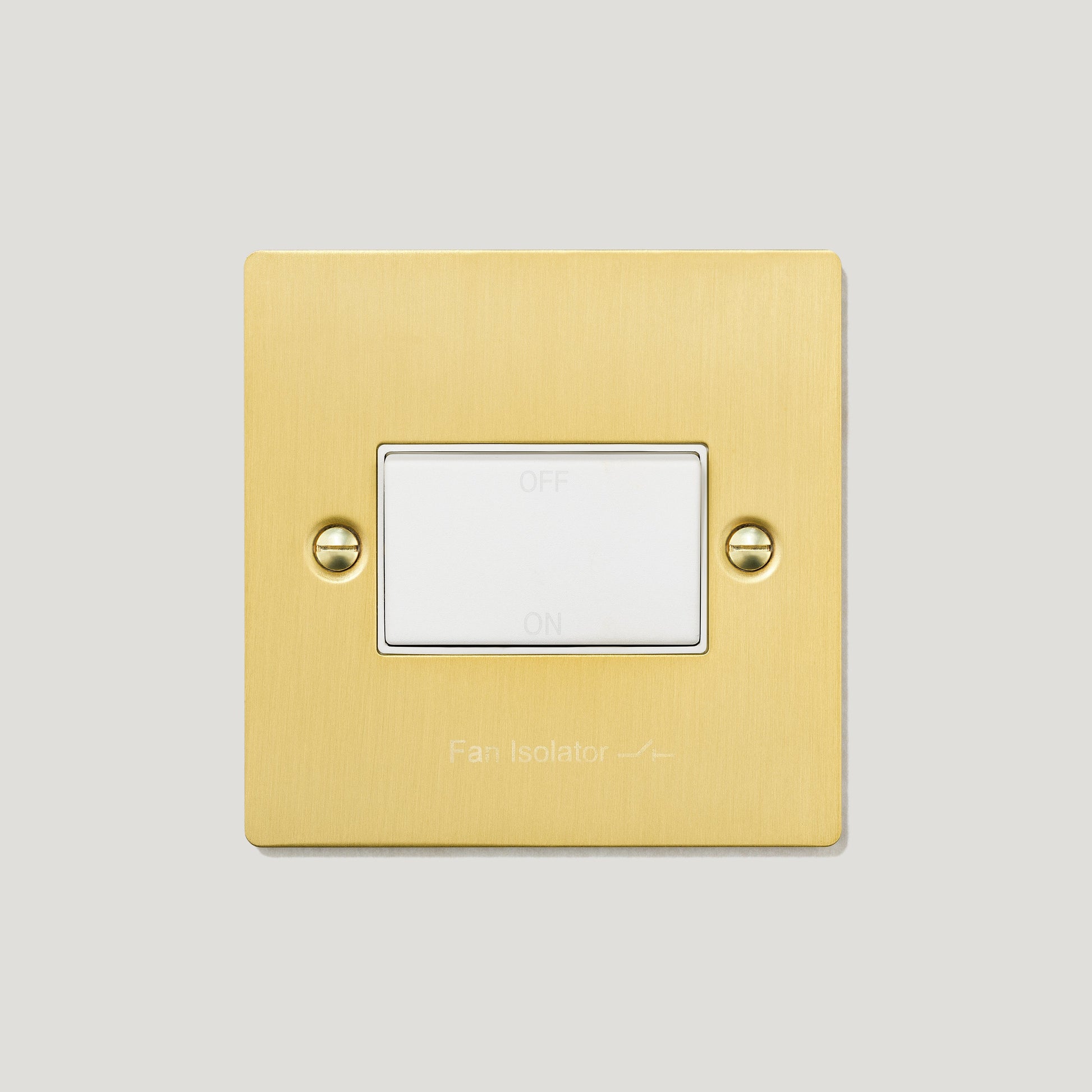 Plank Hardware Electric SYLVIE 10A 3-Pole Fan Isolator Switch - Brass