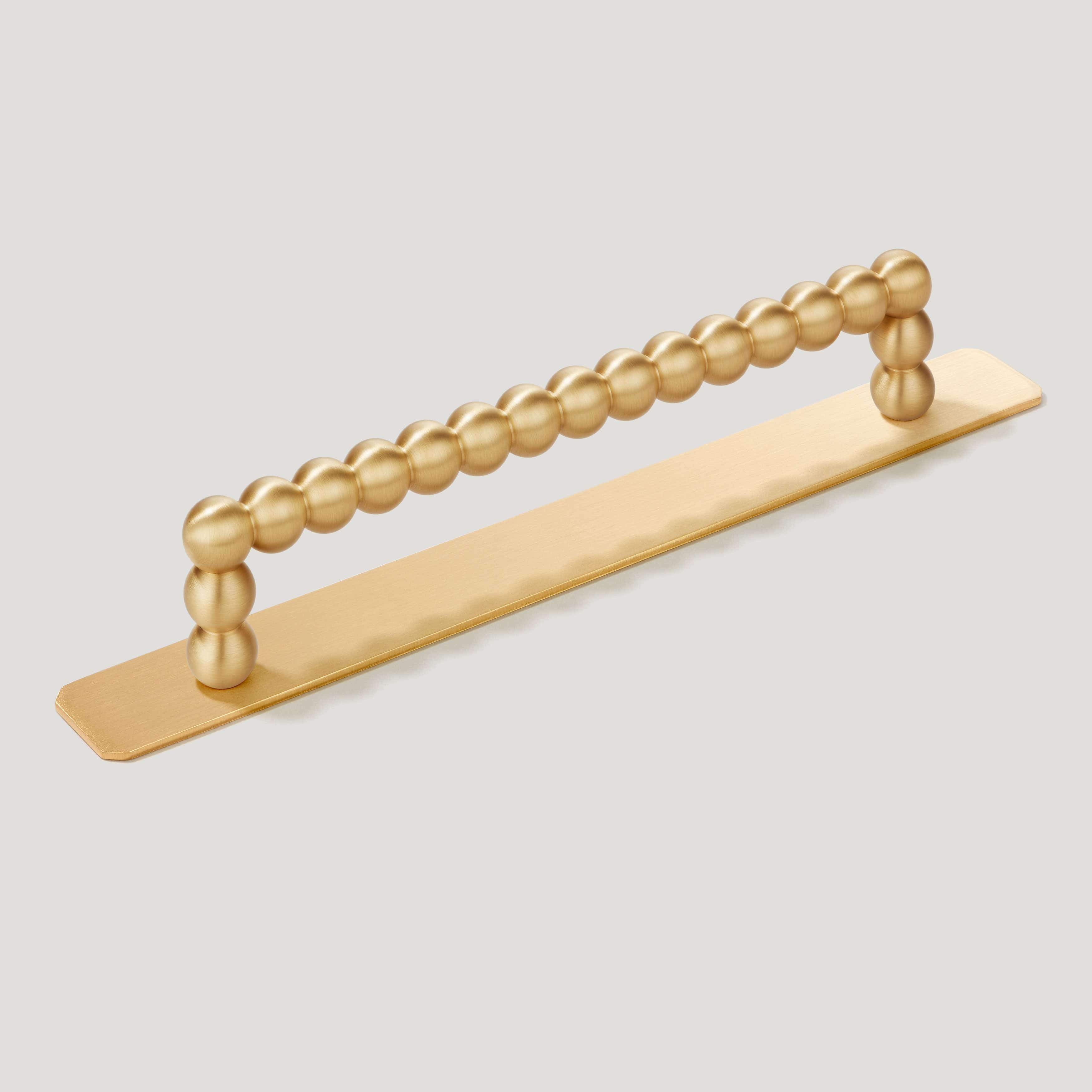 Plank Hardware Handles & Knobs Handle with Backplate BOBBIN D-Bar Handle - Brass