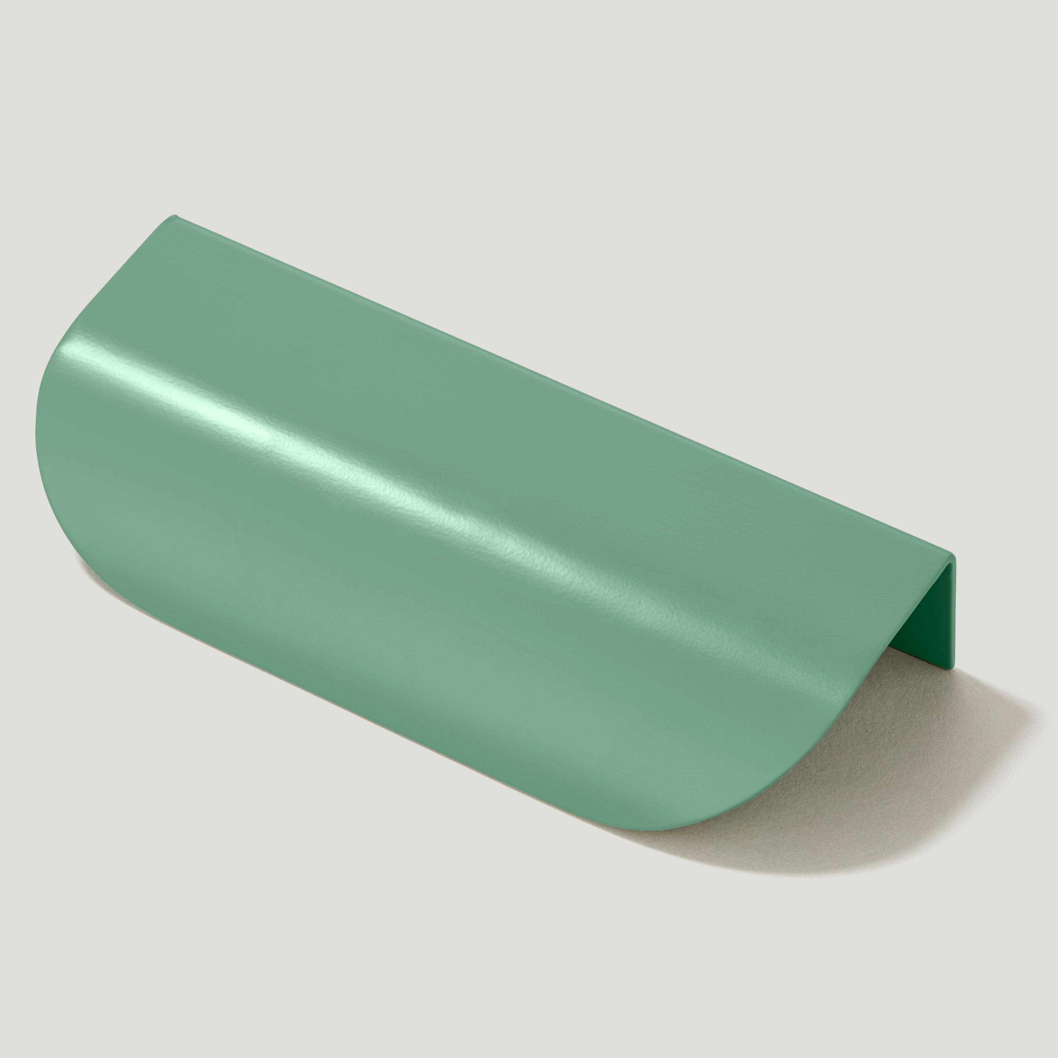 Plank Hardware Handles & Knobs 123mm MERCURY Curved Lip Pull Handle - Sage Green