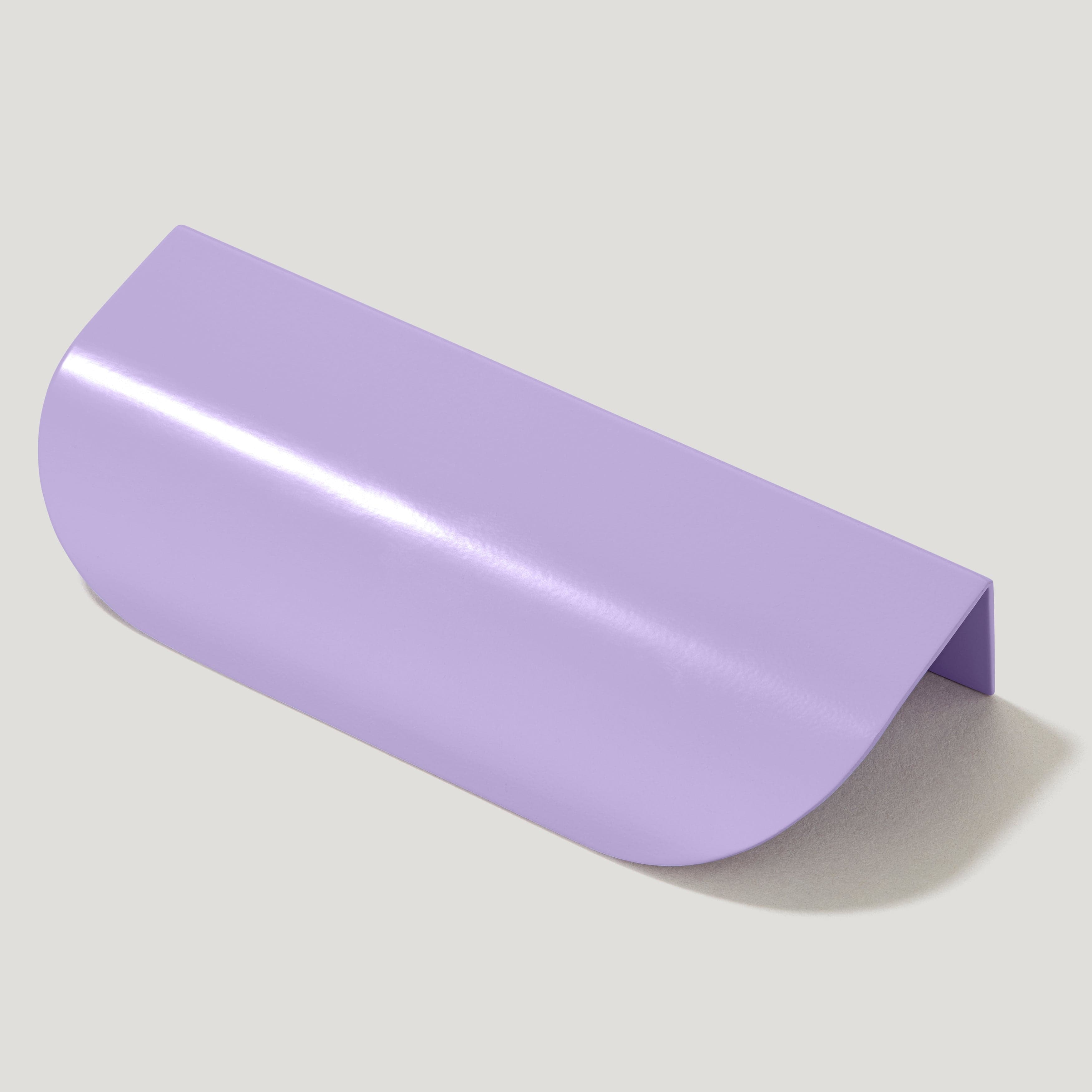 Plank Hardware Handles & Knobs 123mm MERCURY Curved Lip Pull Handle - Soft Lilac