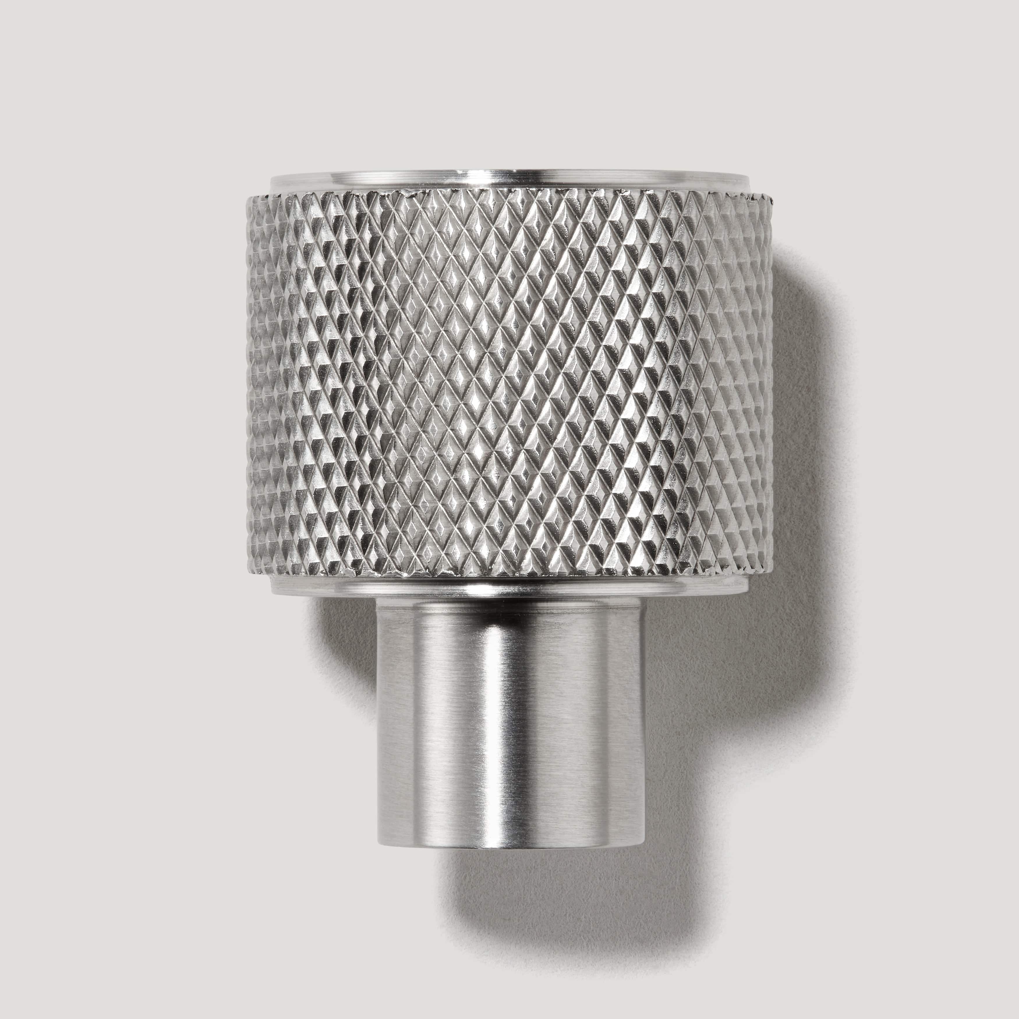Plank Hardware Handles & Knobs REVILL Knurled Button Knob - Stainless Steel