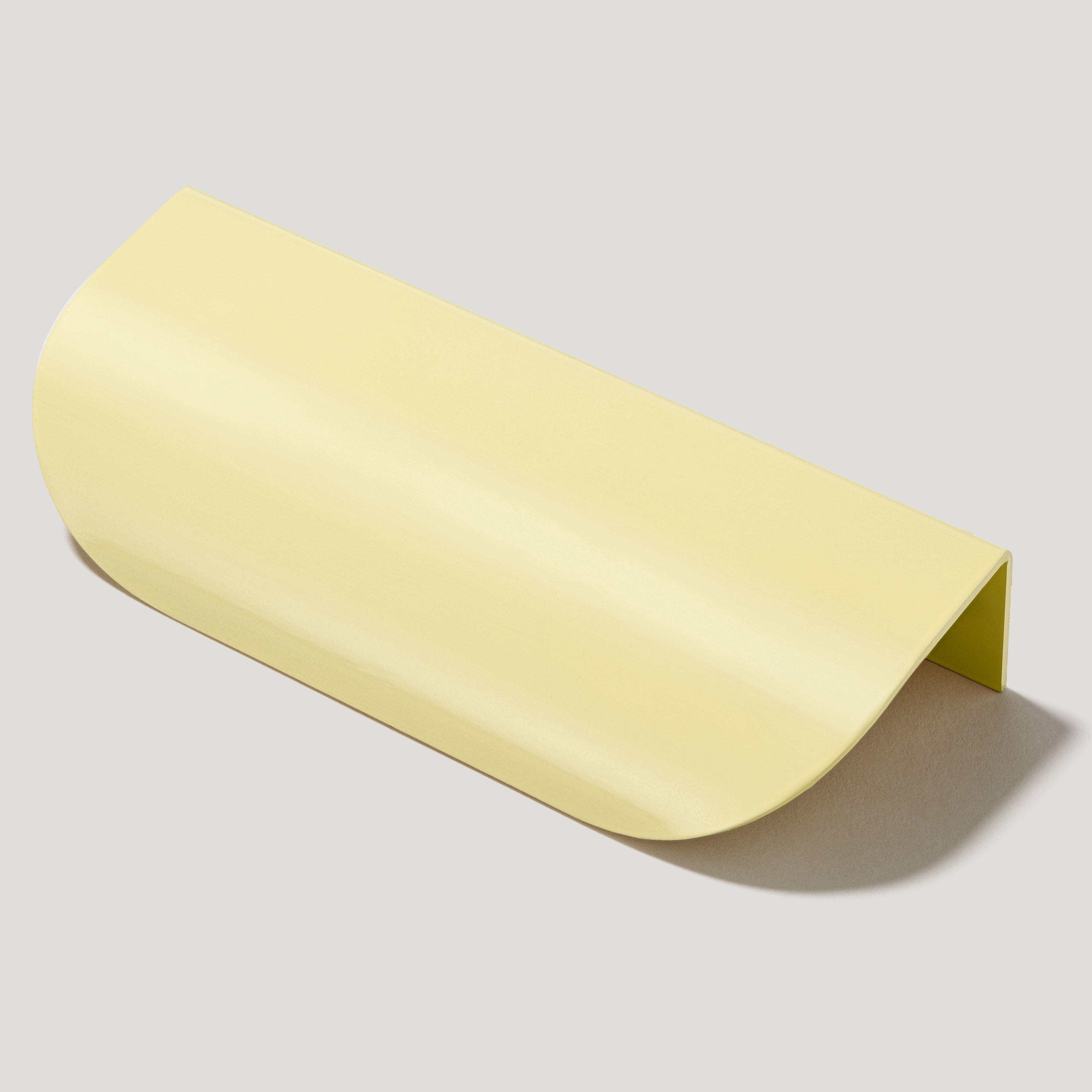 Plank Hardware Hidden MERCURY Curved Lip Pull Handle - Lemon Yellow