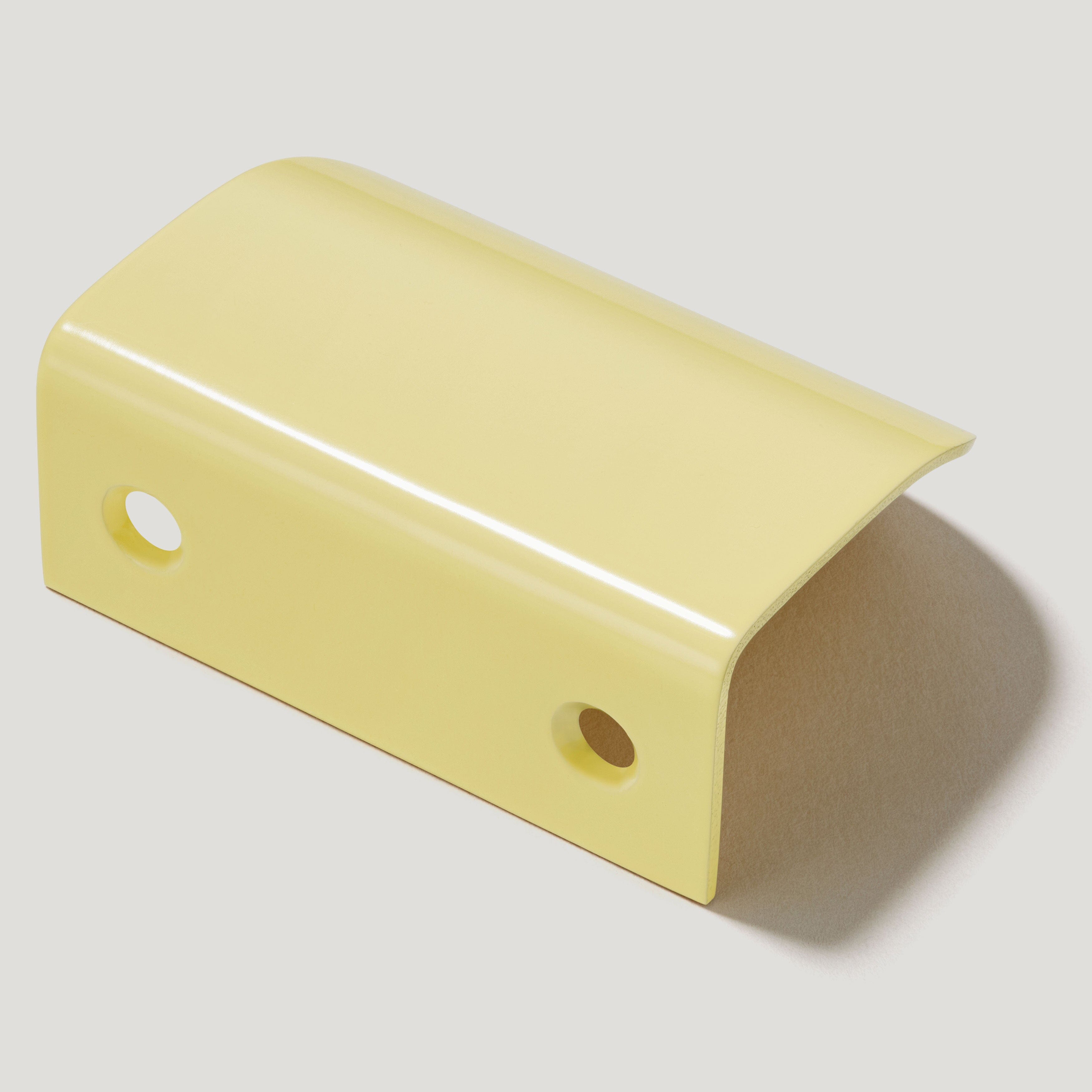 Plank Hardware Hidden MERCURY Curved Lip Pull Handle - Lemon Yellow