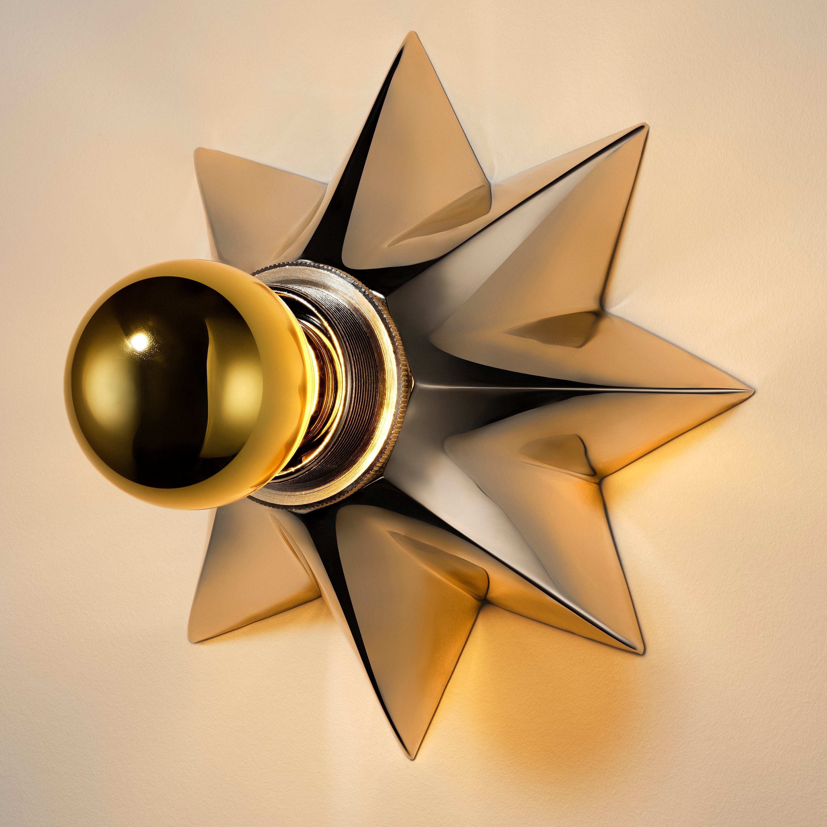 Plank Hardware Lighting ASTER Flush Mount Light - Polished Nickel