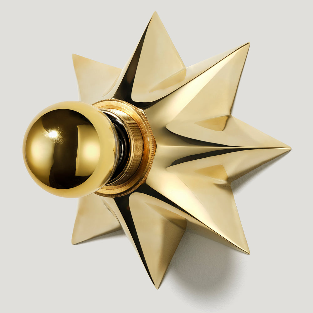 ASTER Flush Mount Light - Unlacquered Brass