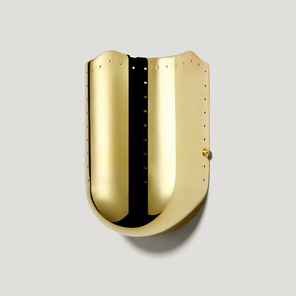 DOMINO Flush Wall Sconce - Polished Brass