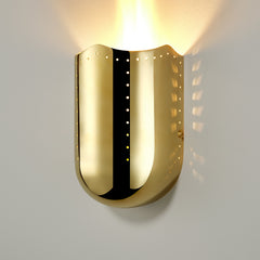 Plank Hardware Lighting DOMINO Flush Wall Sconce - Polished Brass