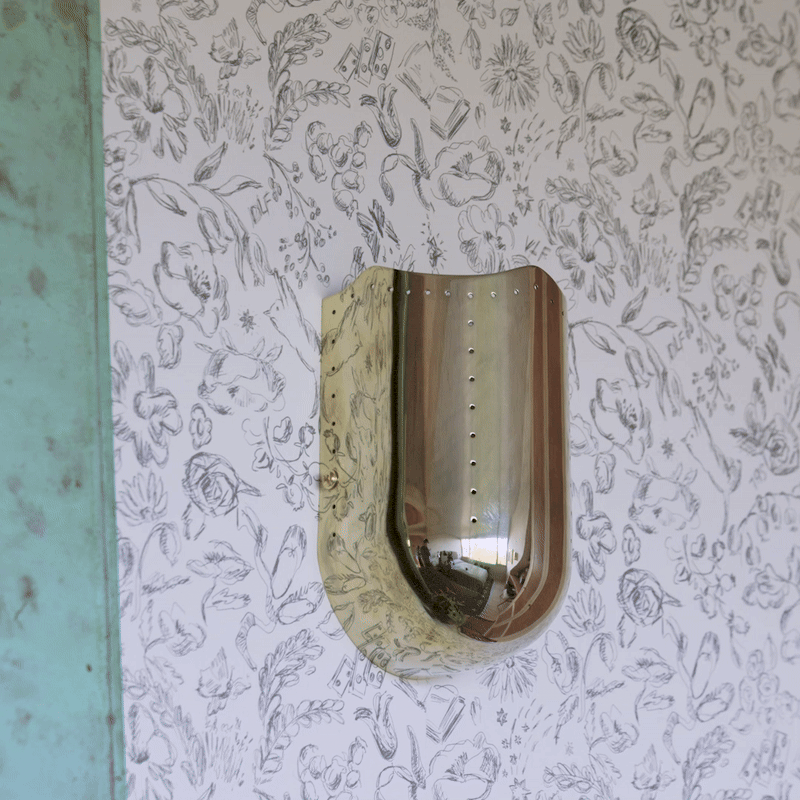 Plank Hardware Lighting DOMINO Flush Wall Sconce - Polished Brass
