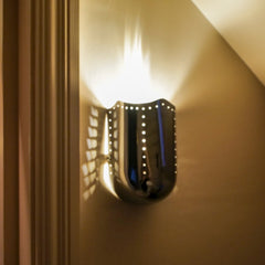 Plank Hardware Lighting DOMINO Flush Wall Sconce - Polished Chrome