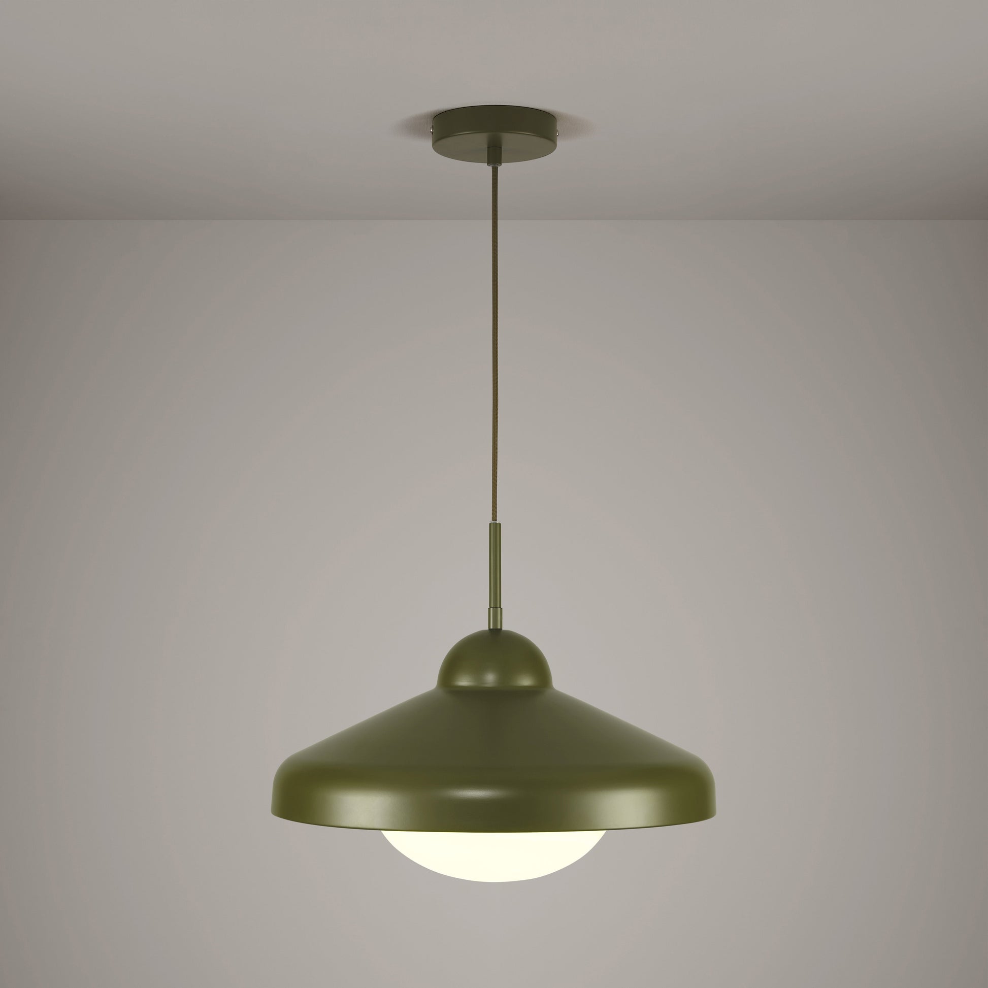 Plank Hardware Lighting FREYA Pendant Ceiling Light - Khaki Green