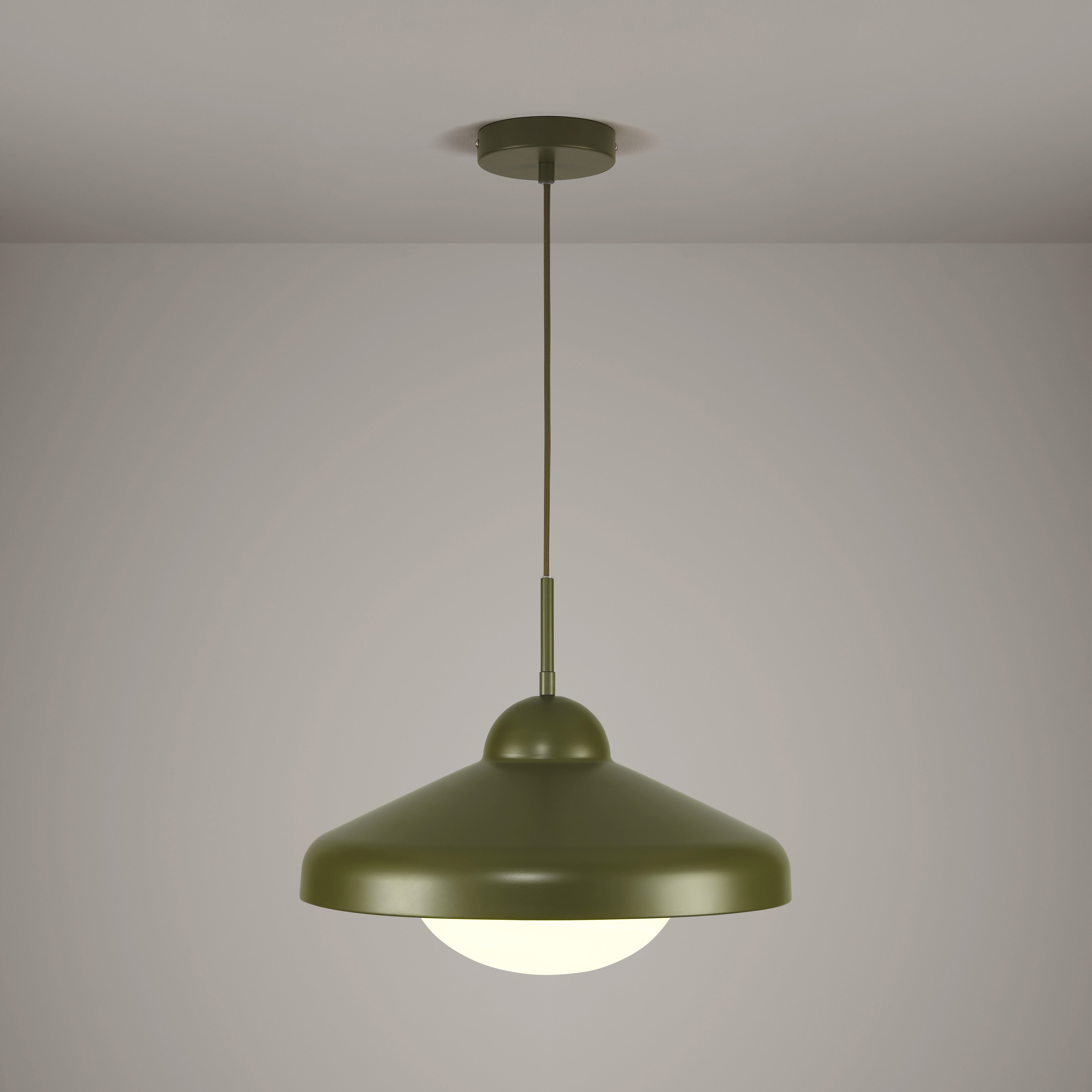 Plank Hardware Lighting FREYA Pendant Ceiling Light - Khaki Green