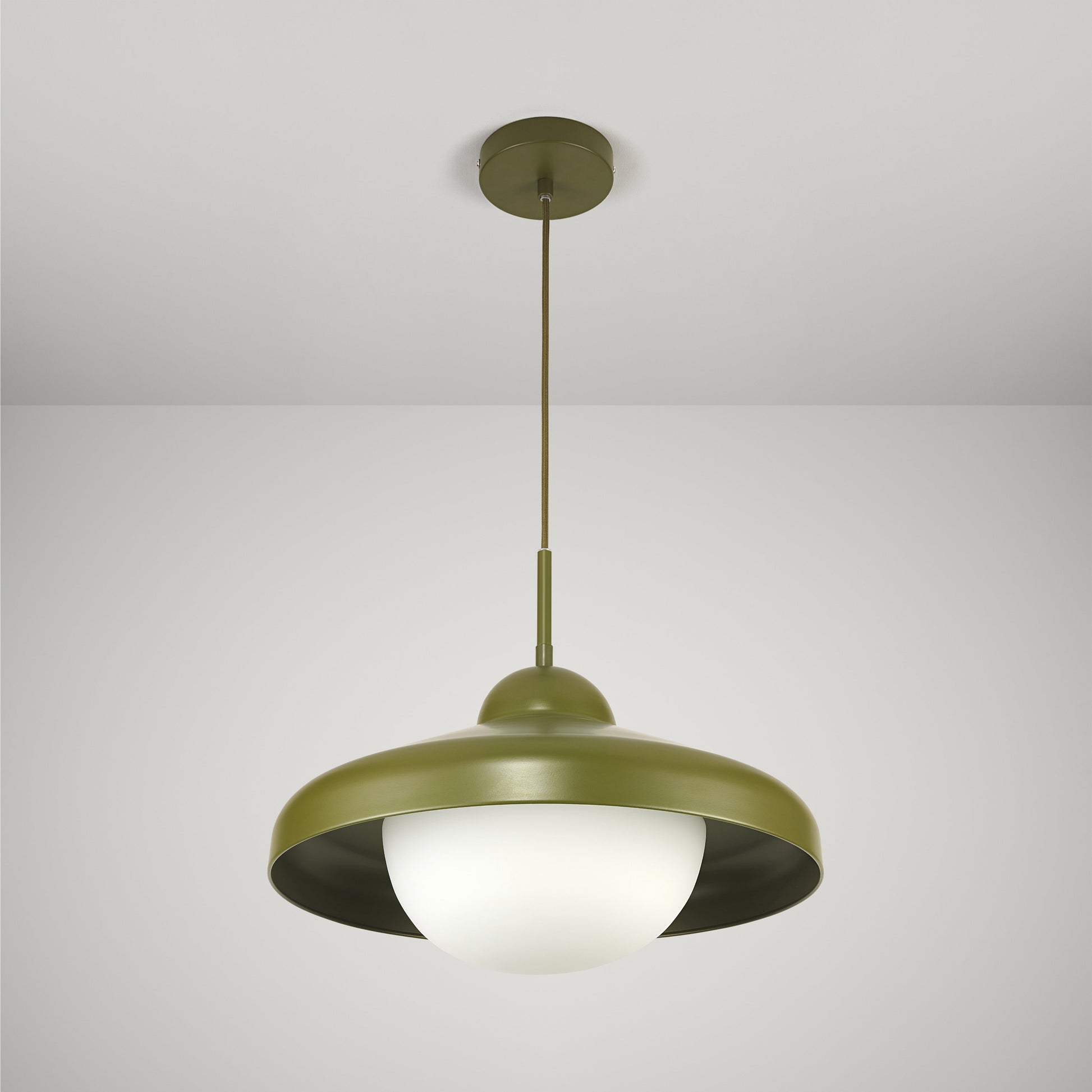Plank Hardware Lighting FREYA Pendant Ceiling Light - Khaki Green