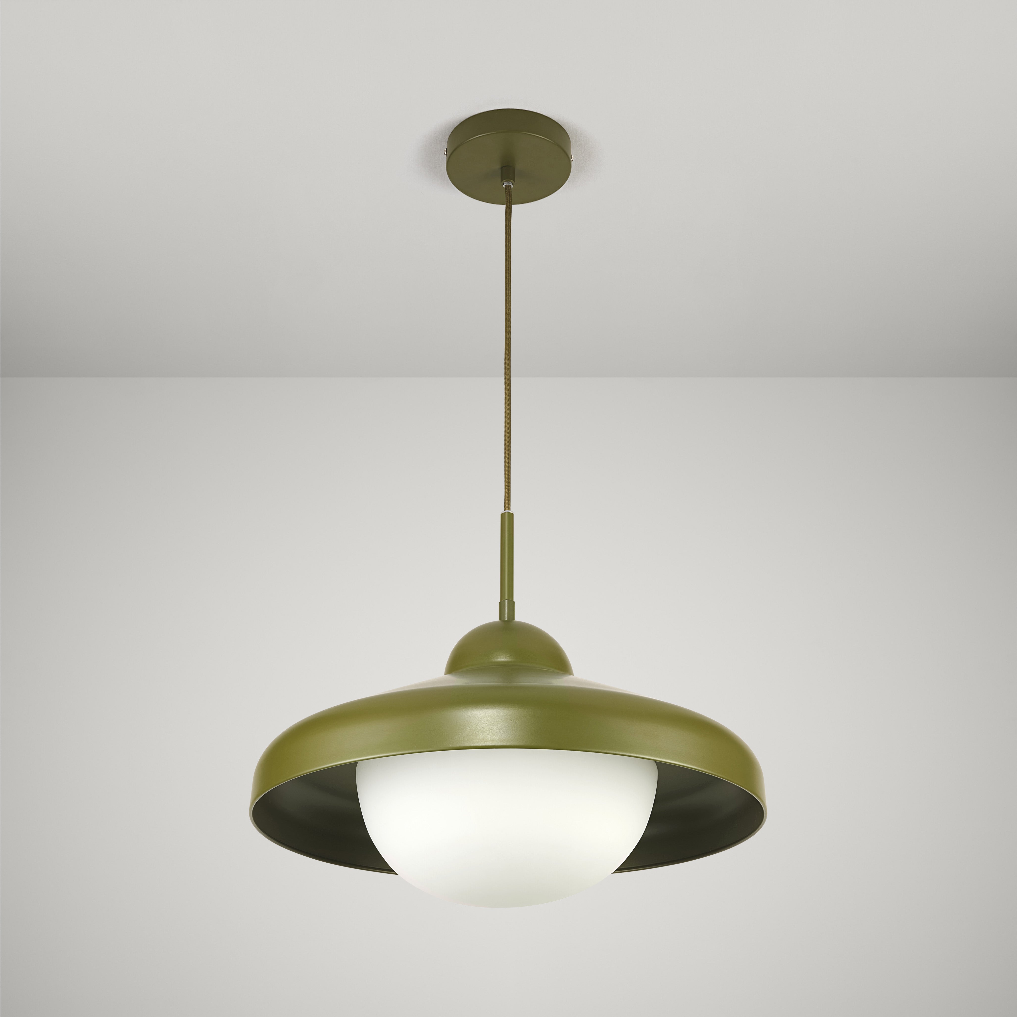 Plank Hardware Lighting FREYA Pendant Ceiling Light - Khaki Green