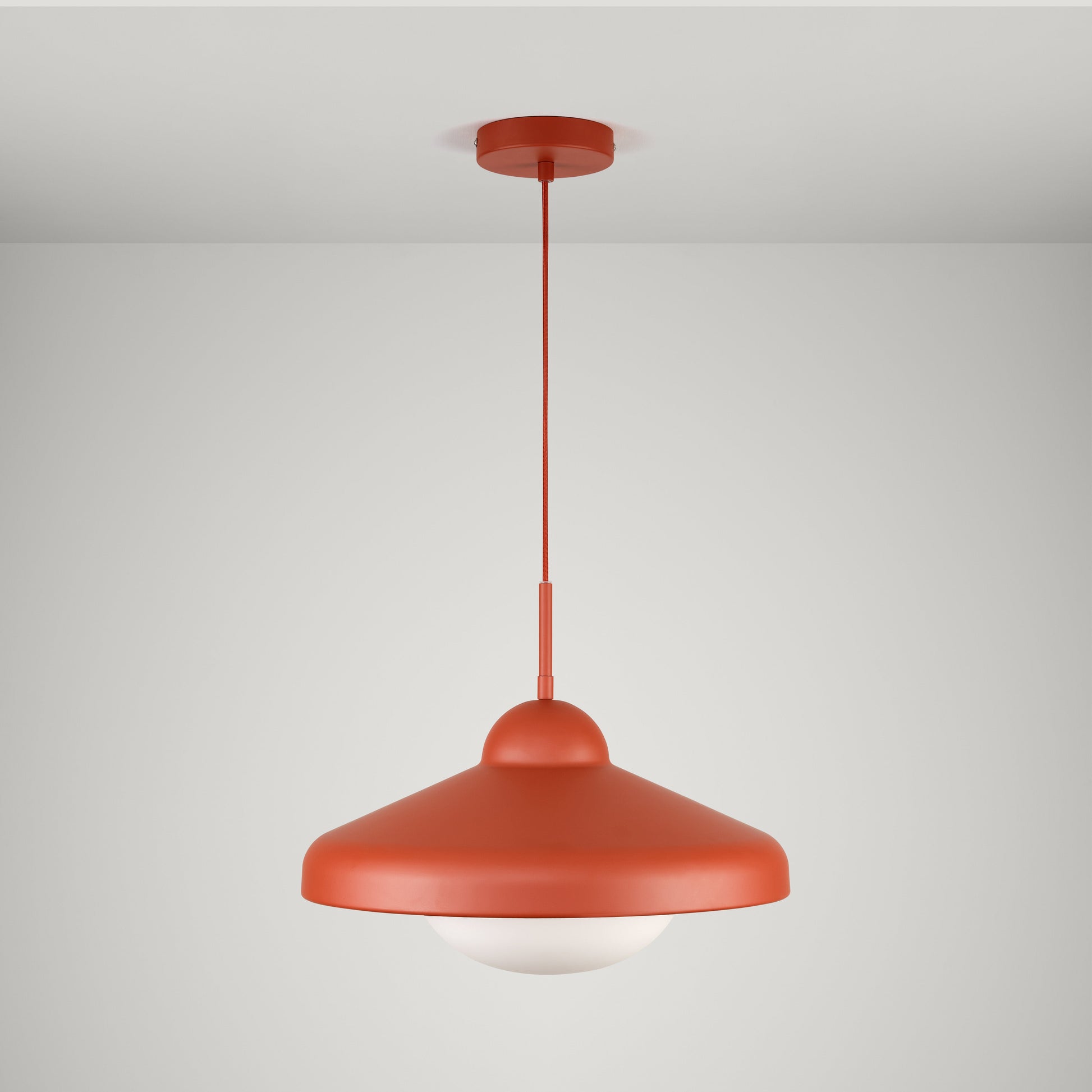 Plank Hardware Lighting FREYA Pendant Ceiling Light - Rust Red
