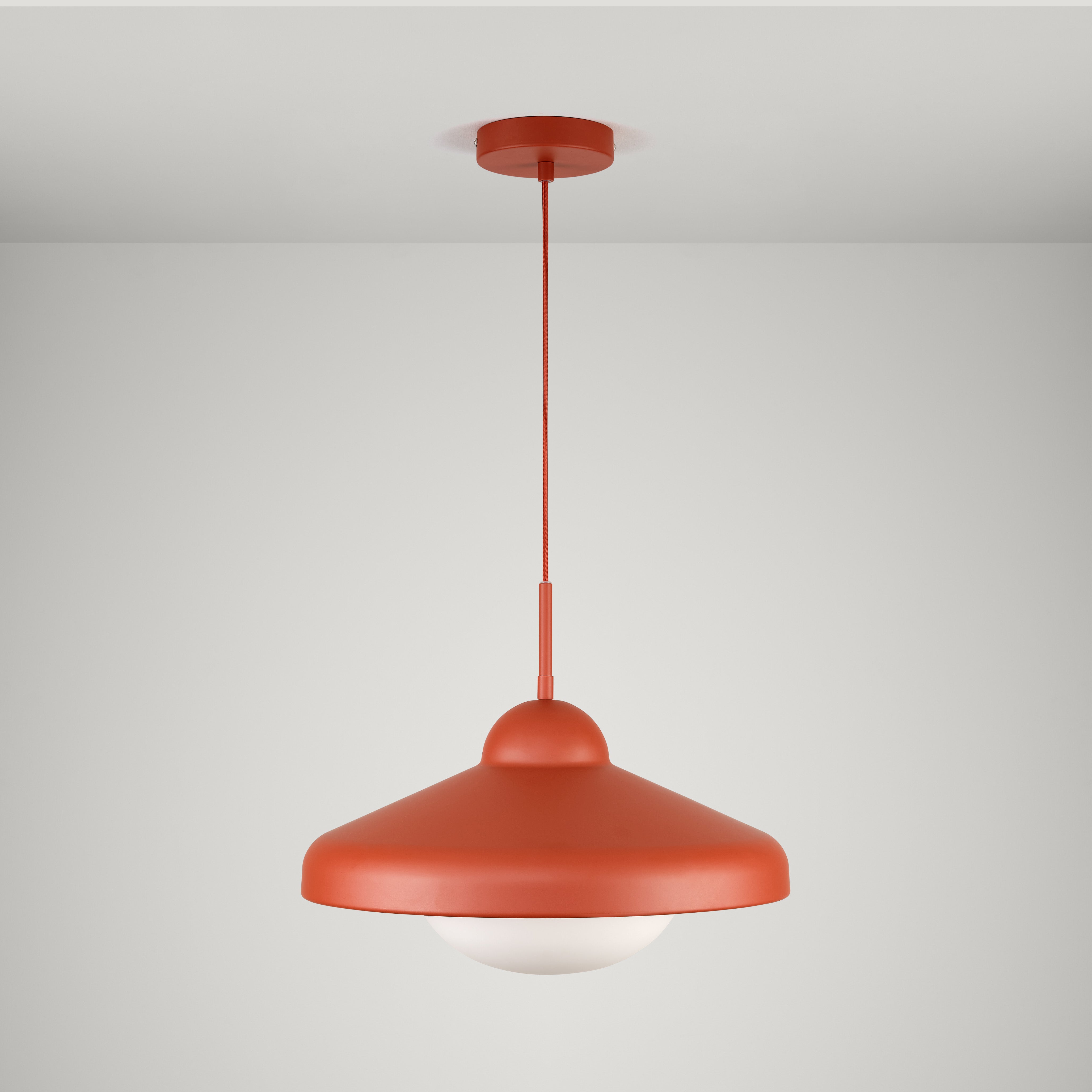 Plank Hardware Lighting FREYA Pendant Ceiling Light - Rust Red