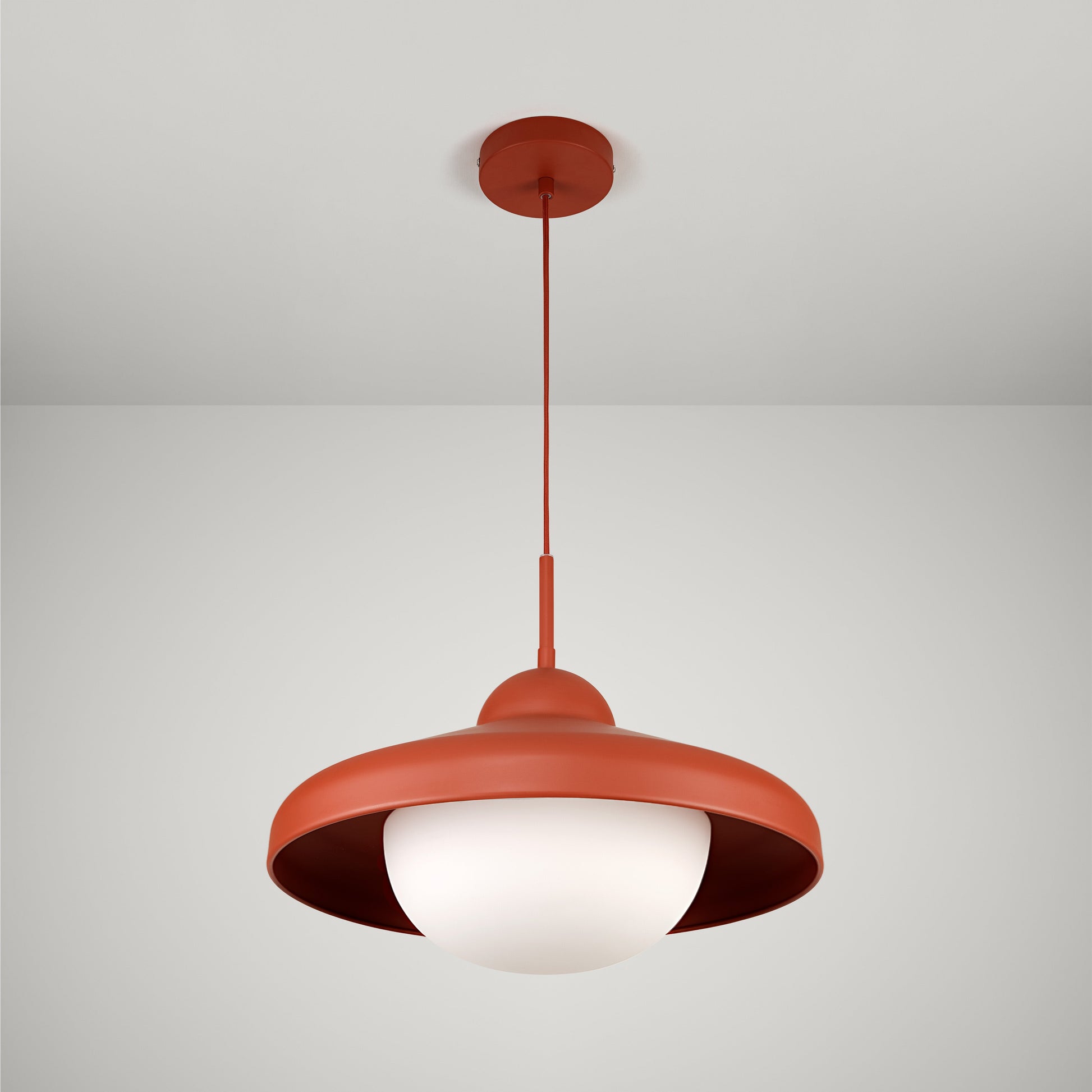 Plank Hardware Lighting FREYA Pendant Ceiling Light - Rust Red