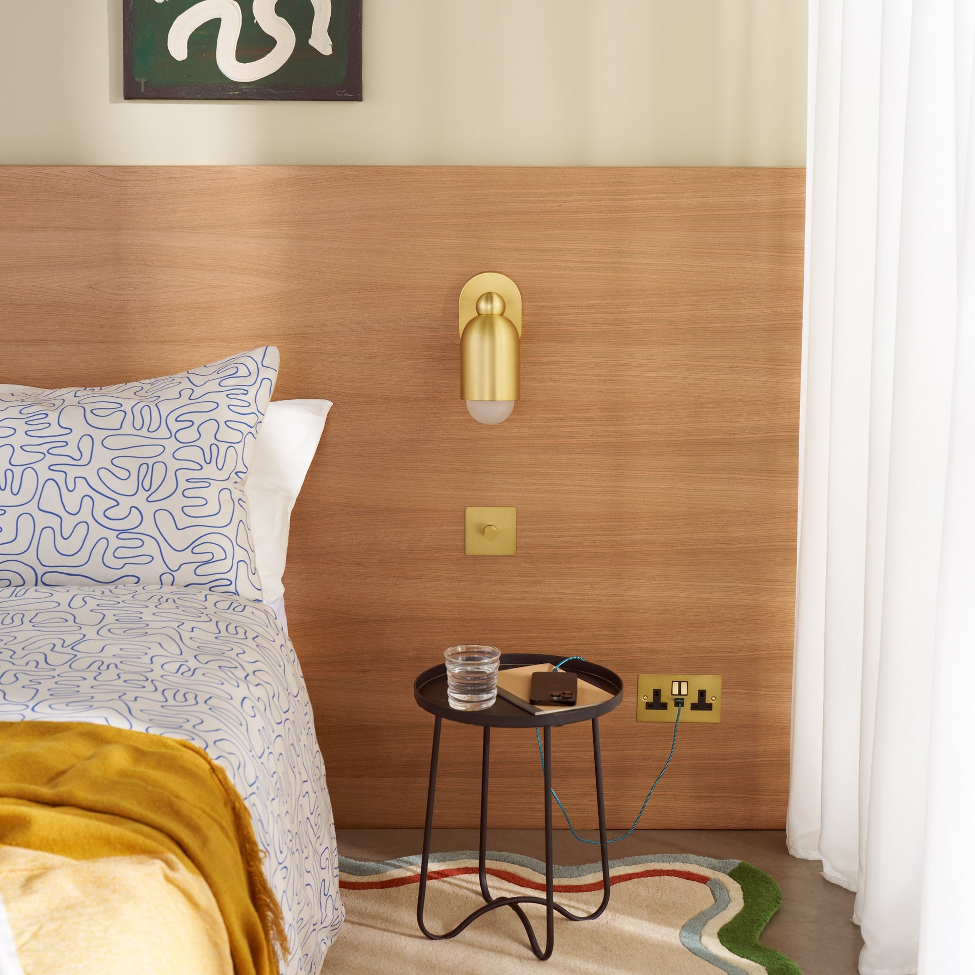 Plank Hardware Lighting JENSEN Singular Wall Spotlight - Brass