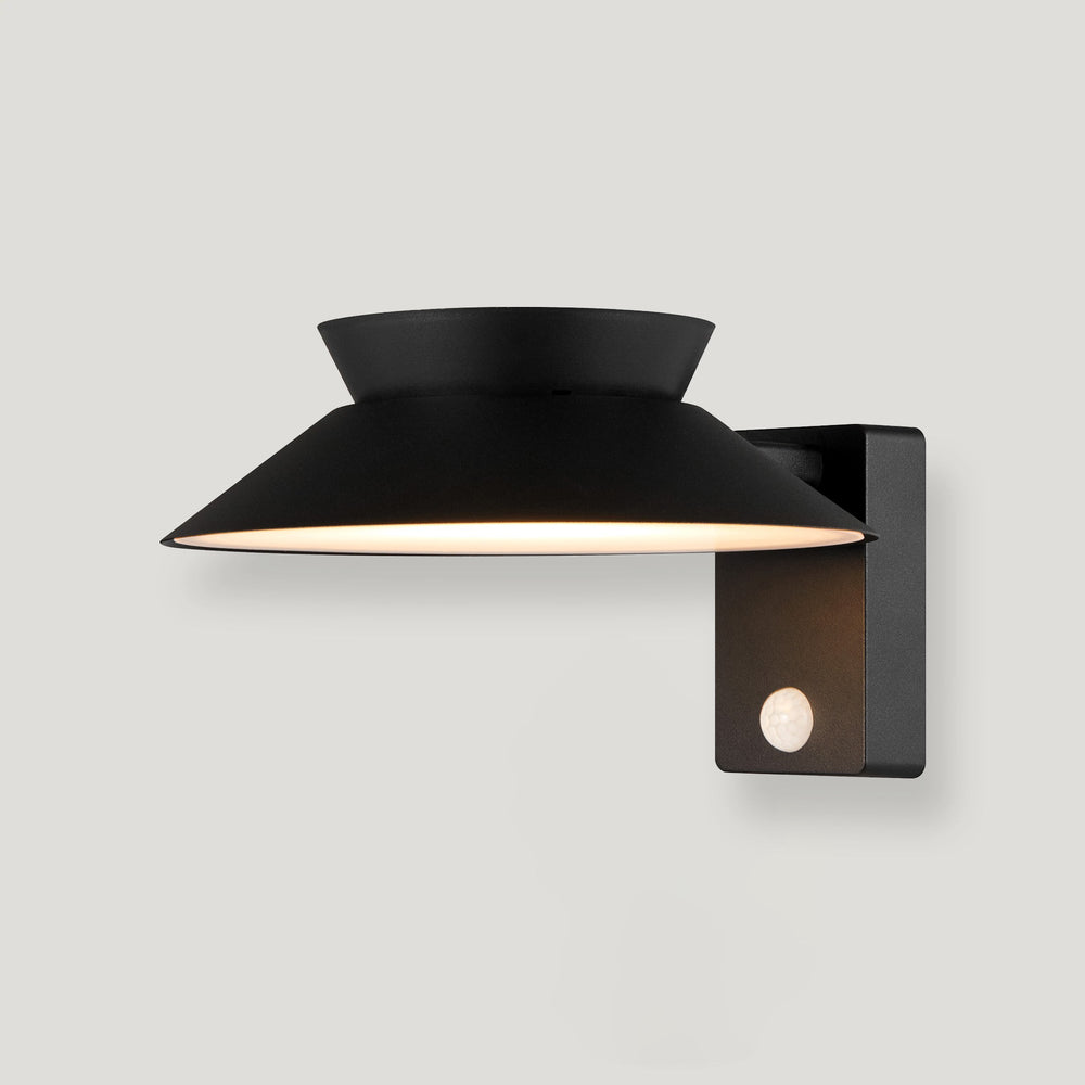 JUSTINA Outdoor Solar Wall Light - Black