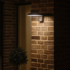 Plank Hardware Lighting JUSTINA Outdoor Solar Wall Light - Black