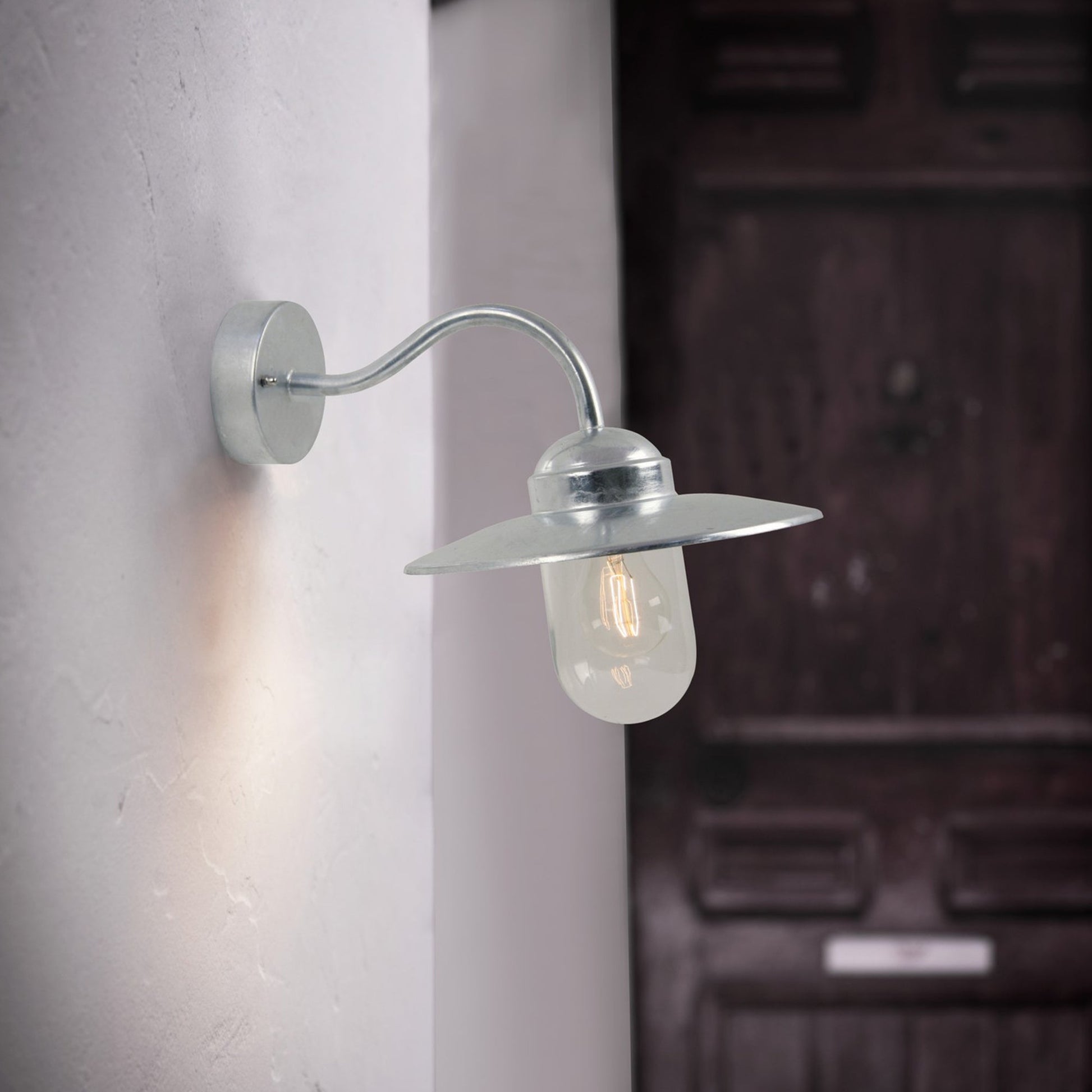Plank Hardware Lighting LUXEMBOURG Wall Light - Galvanised Steel