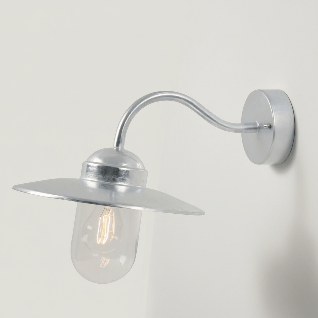 Plank Hardware Lighting LUXEMBOURG Wall Light - Galvanised Steel
