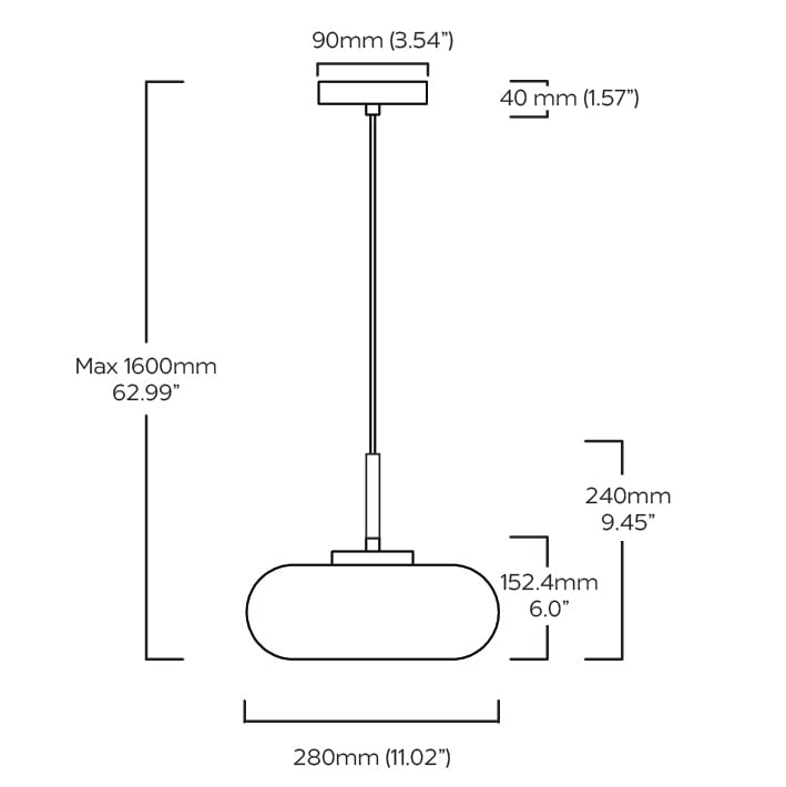 Plank Hardware Lighting MARIN Glass Pendant Light - Brass