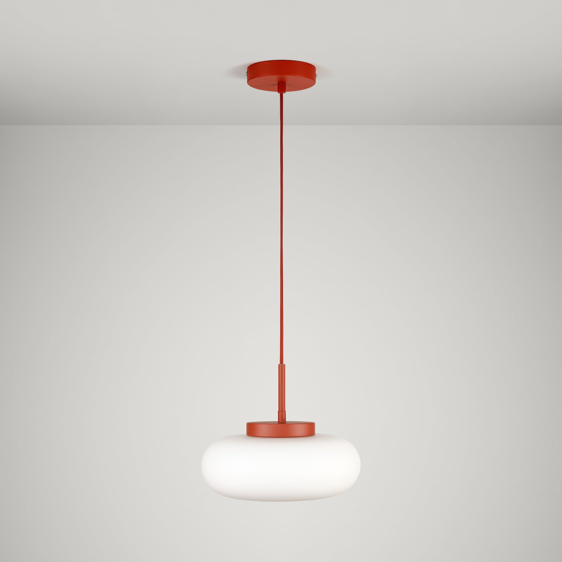 Plank Hardware Lighting MARIN Glass Pendant Light - Rust Red