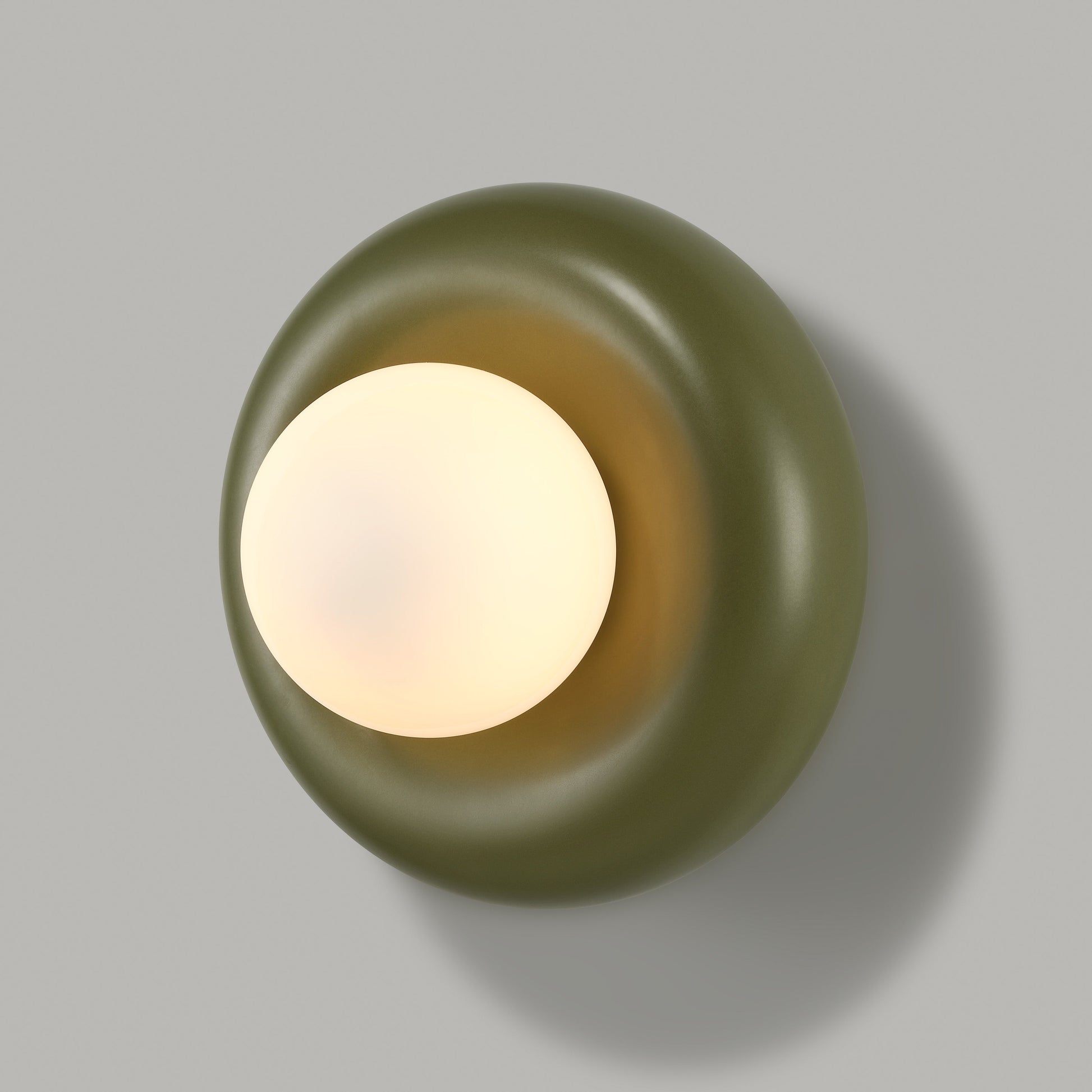 Plank Hardware Lighting NOVI Doughnut Wall Light- Khaki Green
