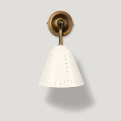 Plank Hardware Lighting STELLA Swivel Wall Light - Cream Enamel & Antique Brass