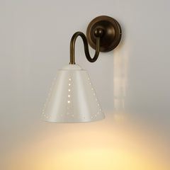 Plank Hardware Lighting STELLA Swivel Wall Light - Cream Enamel & Antique Brass