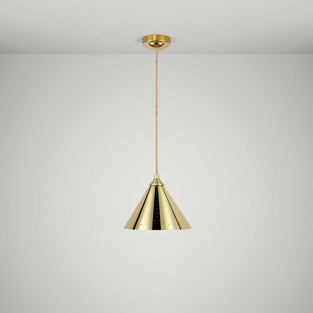 VESPER Conical Pendant Light - Polished Brass