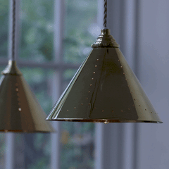 Plank Hardware Lighting VESPER Conical Pendant Light - Polished Brass