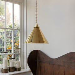 Plank Hardware Lighting VESPER Conical Pendant Light - Polished Brass