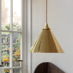 Plank Hardware Lighting VESPER Conical Pendant Light - Polished Brass