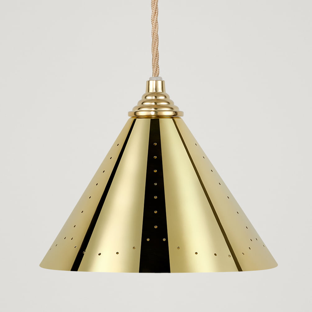 Plank Hardware Lighting VESPER Conical Pendant Light - Polished Brass