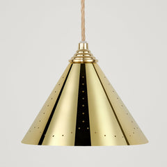Plank Hardware Lighting VESPER Conical Pendant Light - Polished Brass