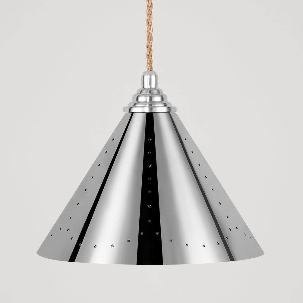 Plank Hardware Lighting VESPER Conical Pendant Light - Polished Chrome