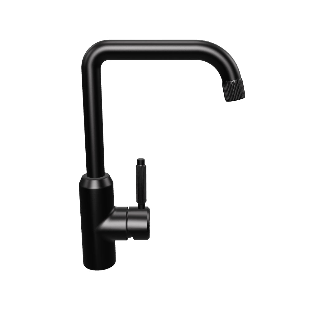 ARMSTRONG Grooved Kitchen Mixer Tap - Black