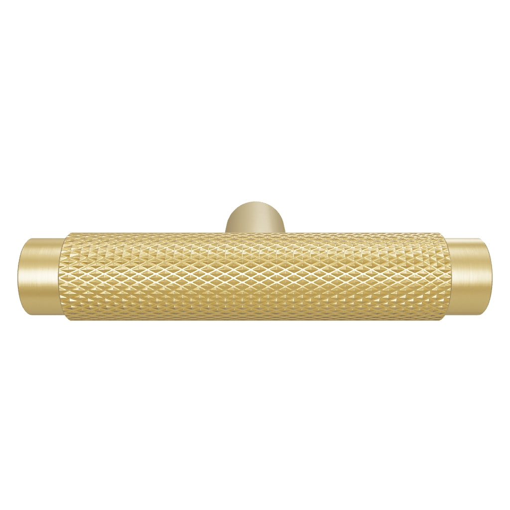 KEPLER Knurled Single T Handle - Brass