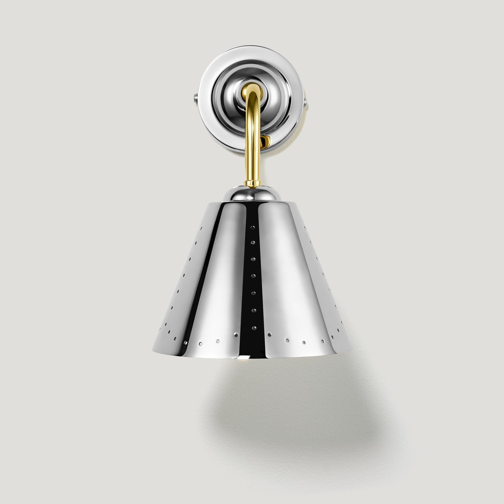 STELLA Swivel Wall Light - Polished Chrome & Brass - Plank Hardware
