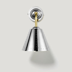 STELLA Swivel Wall Light - Polished Chrome & Brass - Plank Hardware