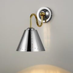 STELLA Swivel Wall Light - Polished Chrome & Brass - Plank Hardware