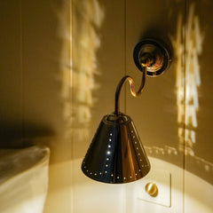 STELLA Swivel Wall Light - Polished Chrome & Brass - Plank Hardware