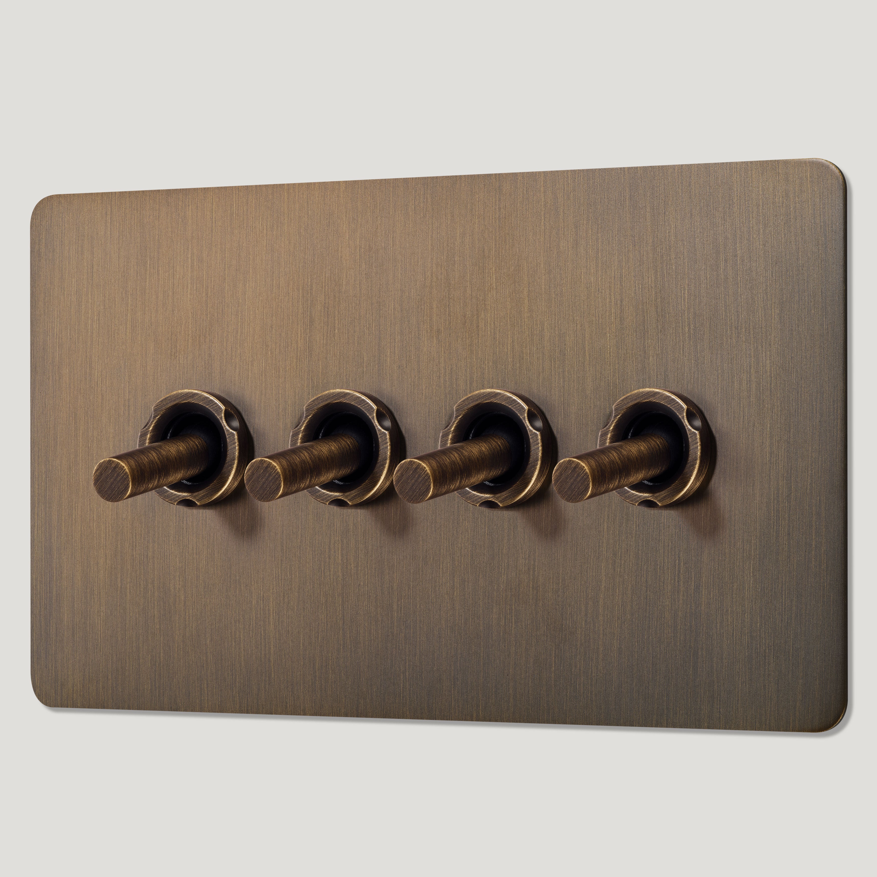 Plank Hardware toggle switches 4 gang 4g