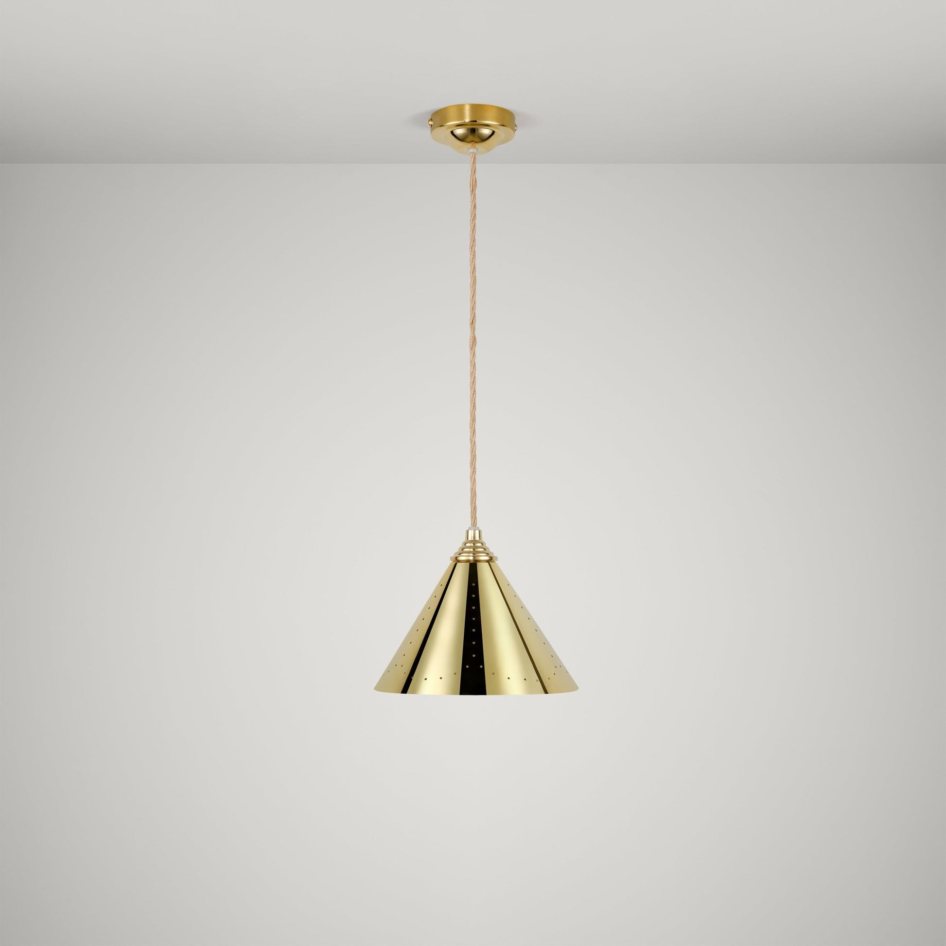 VESPER Conical Pendant Light - Polished Brass - Plank Hardware