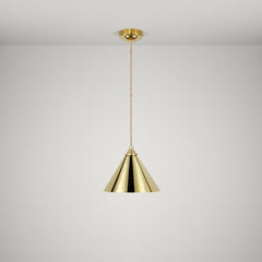 VESPER Conical Pendant Light - Polished Brass - Plank Hardware