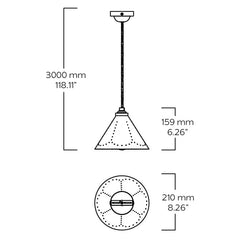 VESPER Conical Pendant Light - Polished Brass - Plank Hardware