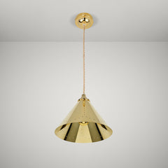 VESPER Conical Pendant Light - Polished Brass - Plank Hardware