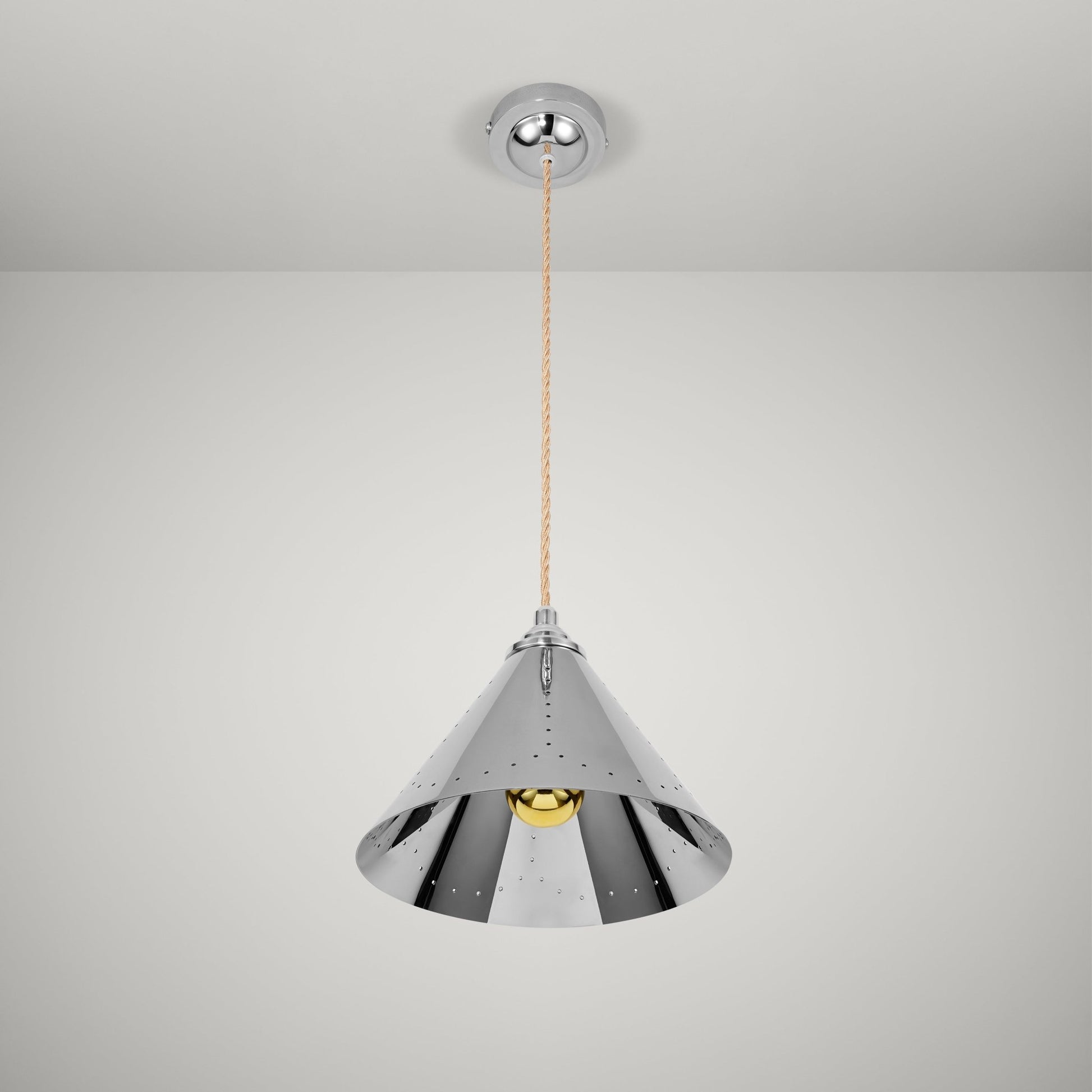 VESPER Conical Pendant Light - Polished Chrome - Plank Hardware